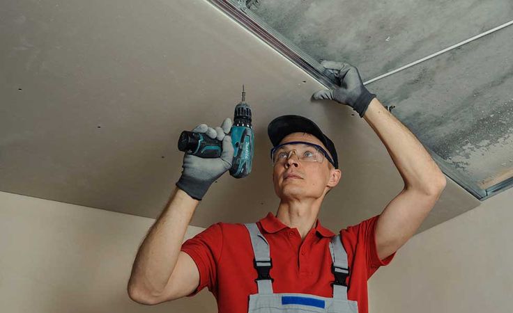 how to plasterboard a ceiling